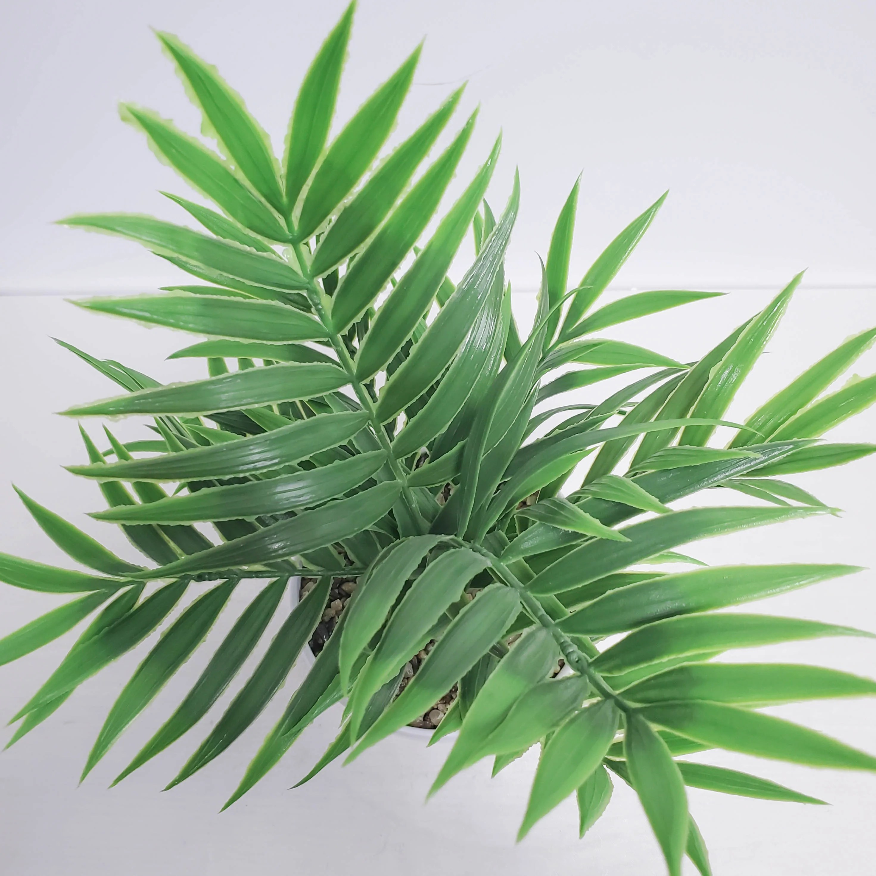 Hot Sales Simulation Real Touch Mini Plants Plastic Artificial Palm Tree In Melamine Pot for home Decoration