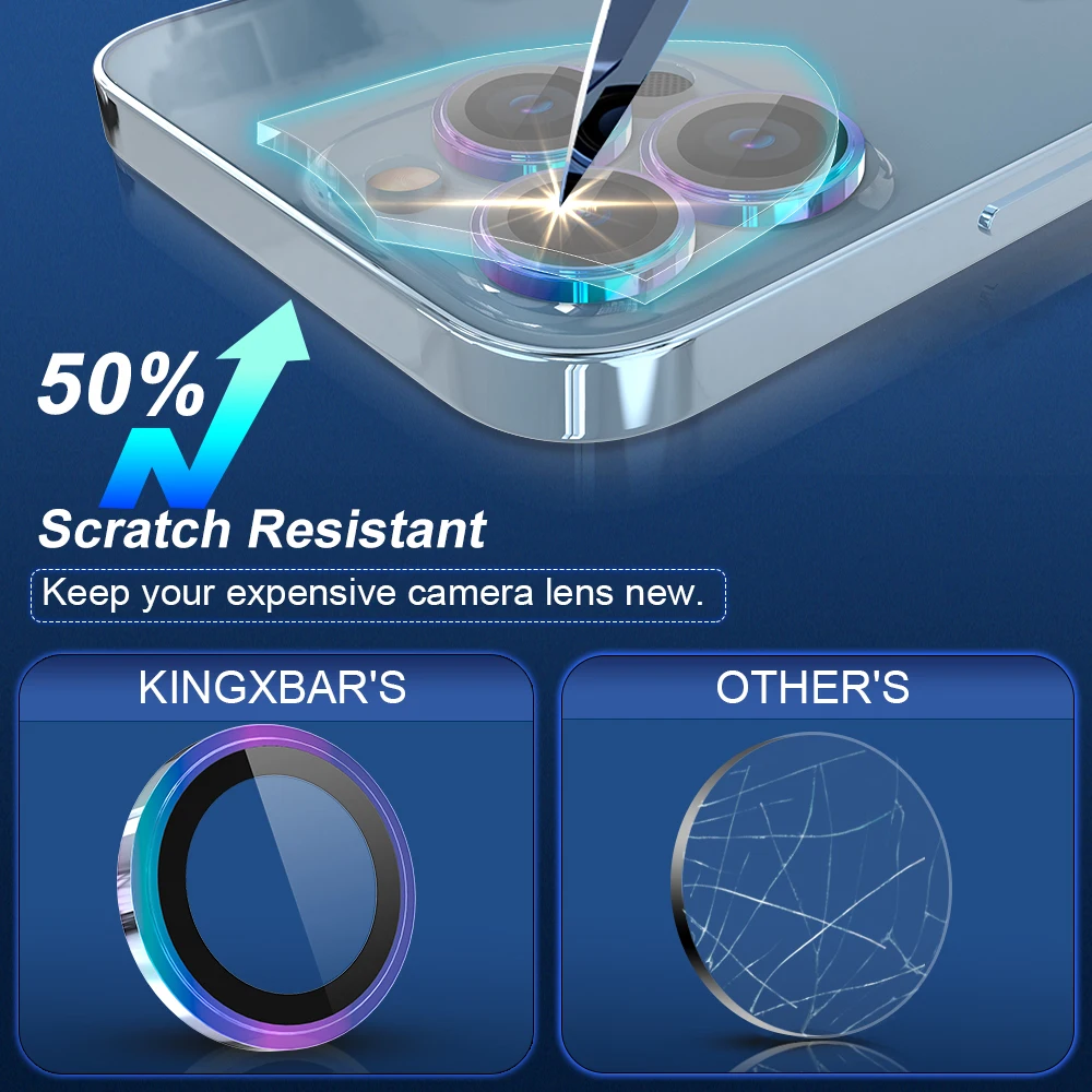 2022 Kingxbar Hot Selling Mobile phone Camera Lens Scratchproof Protective Film Phone Camera Lens Protective Film
