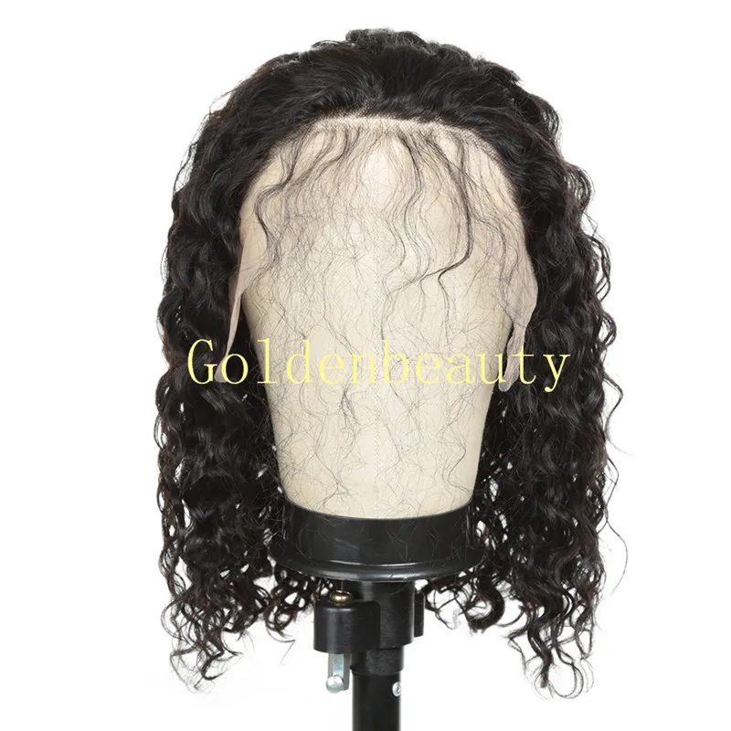 Lace Front Human Hair Wigs With Baby Hair Brazilian Remy Hair Short Curly Bob Wigs For Women Pre-Plucked Wig