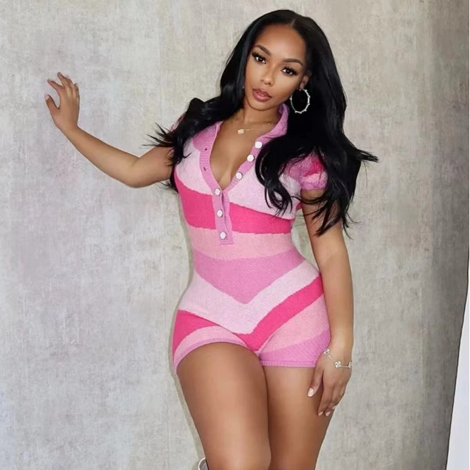 X13413C 2024 summer hot sale women print knit jumpsuits