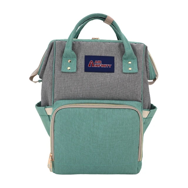 Factory Direct Multifunction Fashion Large Capacity Nursing Shopping Green Shoulder mommy diaper bag maternity bag