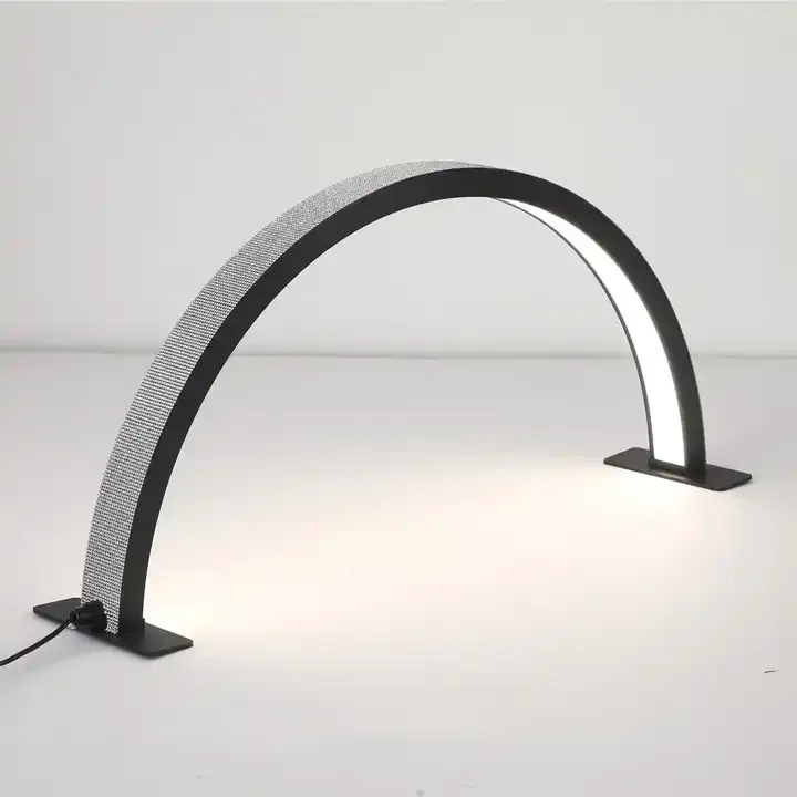 Original price nail art table adjustable brightness adjustable pink moon usb arch light lamp half moon nail lamp
