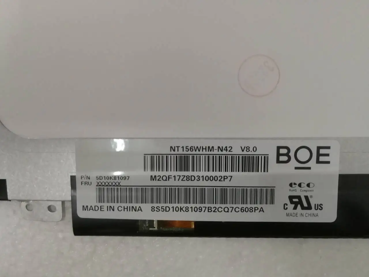 5D10K81087 15.6' LED Display For Lenovo Ideapad 110-15ISK NT156WHM-N32 V8.0 NT156WHM-N42