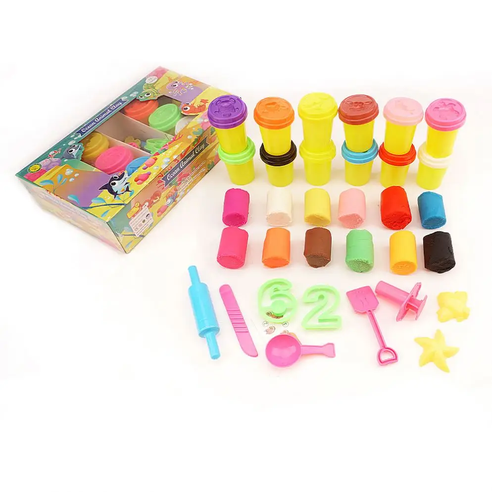 TOYSRUNNER Excellent Service Edible Toy Kitchen Clay Playdough Pack Tools Kids Cake Maker Custom Colour Eco Playdough