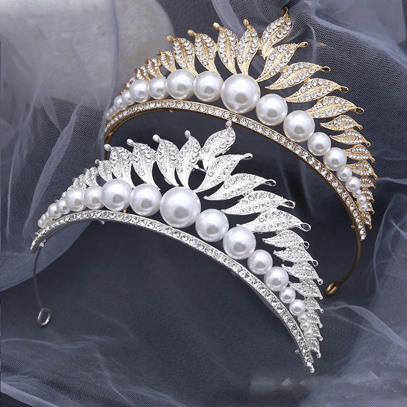 Bride Korean crown exquisite fashion hair ornaments Jin Ao half arc crown location photo headdress manufacturers wholesale