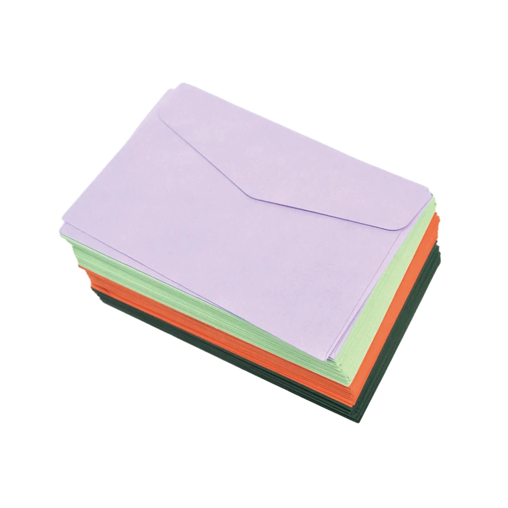 Custom Logo Recyclable Small Paper Envelope Assorted Colors Gift Card Envelopes Bulk Pockets Envelope