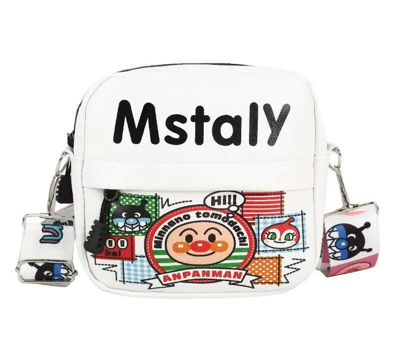 female funny ugly cute crossbody bag canvas new cartoon cute graffiti small square sling bag crossbody bag with wide strap