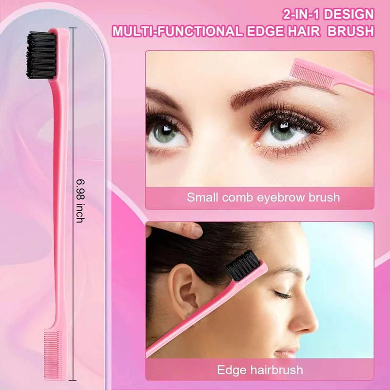 4Pcs Hair Brush and Comb Set Plastic Edge Brush Teasing Hair Brush Rat Tail Comb and Wide Tooth Comb for Men and Women