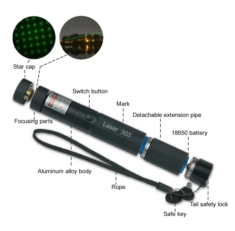 Factory direct sale high quality green light laser pointer for business meeting presentation and lecture