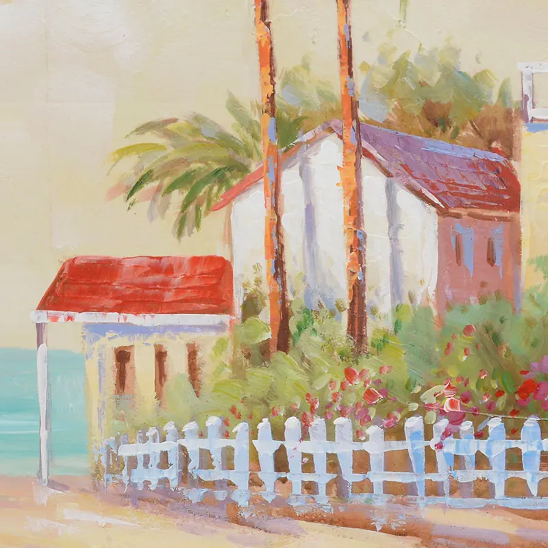 
Amazon hot selling landscape canvas wall art oil paintings seascape paintings 