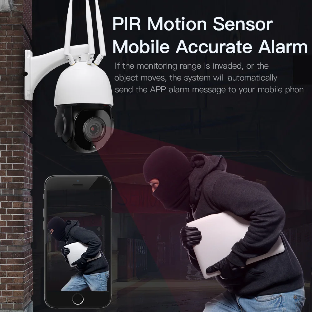 2MP 5MP 30X Optical Zoom Wifi 4G Gsm Lte Outdoor Network Home Security Camera System Ptz Camera Zoom Lens with sim card