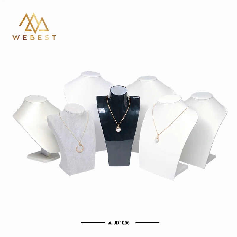 Webest  High Quality Three Colors Mannequin Necklace Jewelry Pendant Display Stand Holder Show Decorate Jewelry Display Shelf