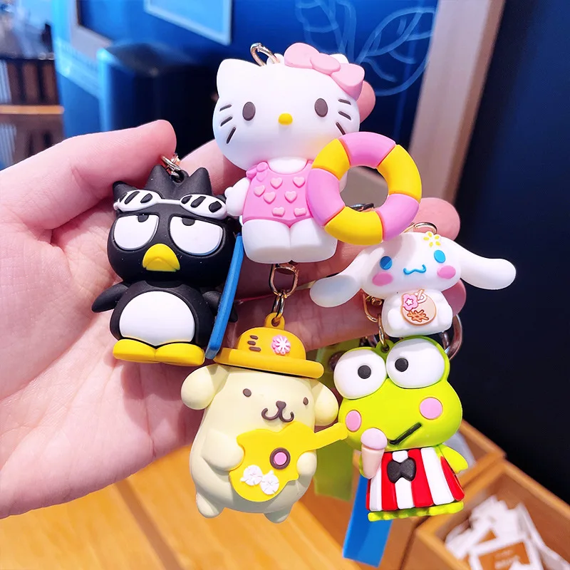 2022 new arrivals llaveros designer keychain cute melody hello KT penguin Pom Pom purin rubber metal key chains accessories
