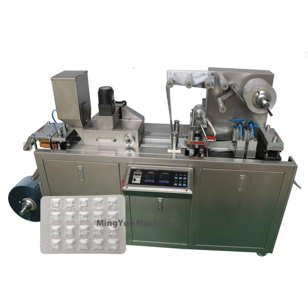 Automatic Packaging Tablet Capsule Pill Flat Plate Strip Sealing Alu PVC Forming Blister Packing Machine Price MY-80