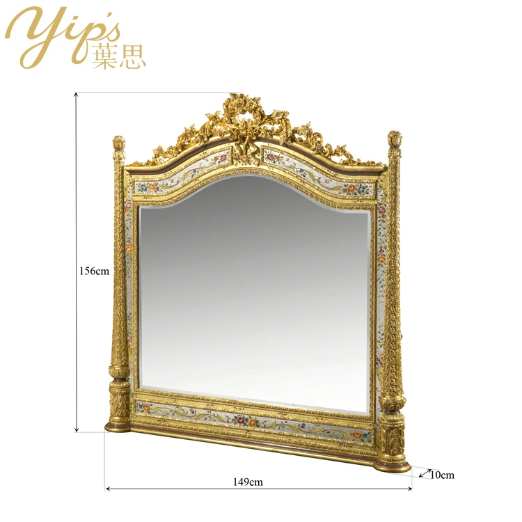 Yips LD-1703-1508 European Series Handpainted Rose Pattern Bedroom Set Furniture Dressing Mirror