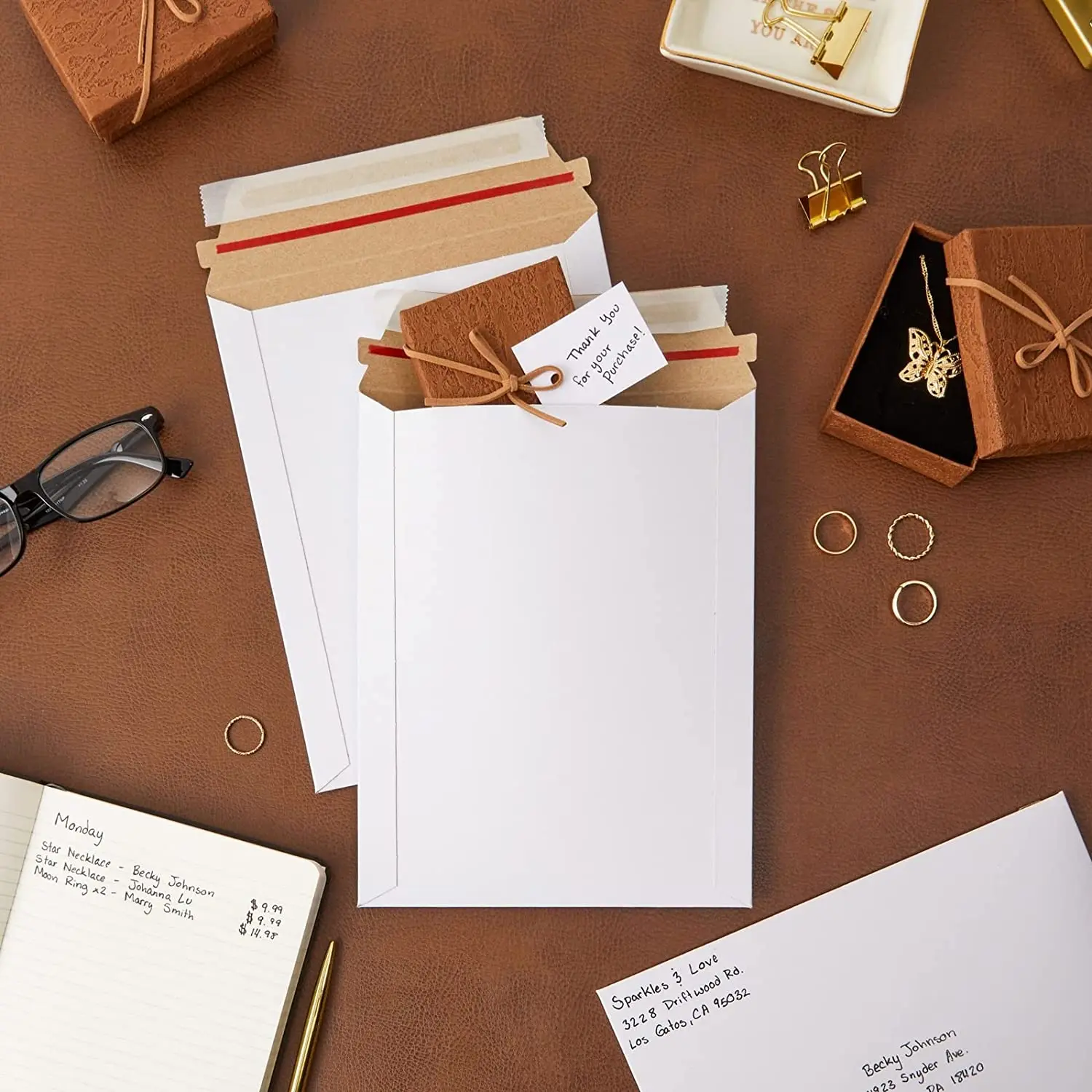 Wholesale Print Custom Fix Flat Rigid Professional Mailing Photos Shipping Documents White Cardboard Envelopes