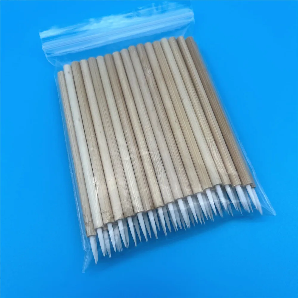 Hot selling eco-friendly bamboo handle nylon hair disposable eyeliner brush disposable bamboo makeup brush