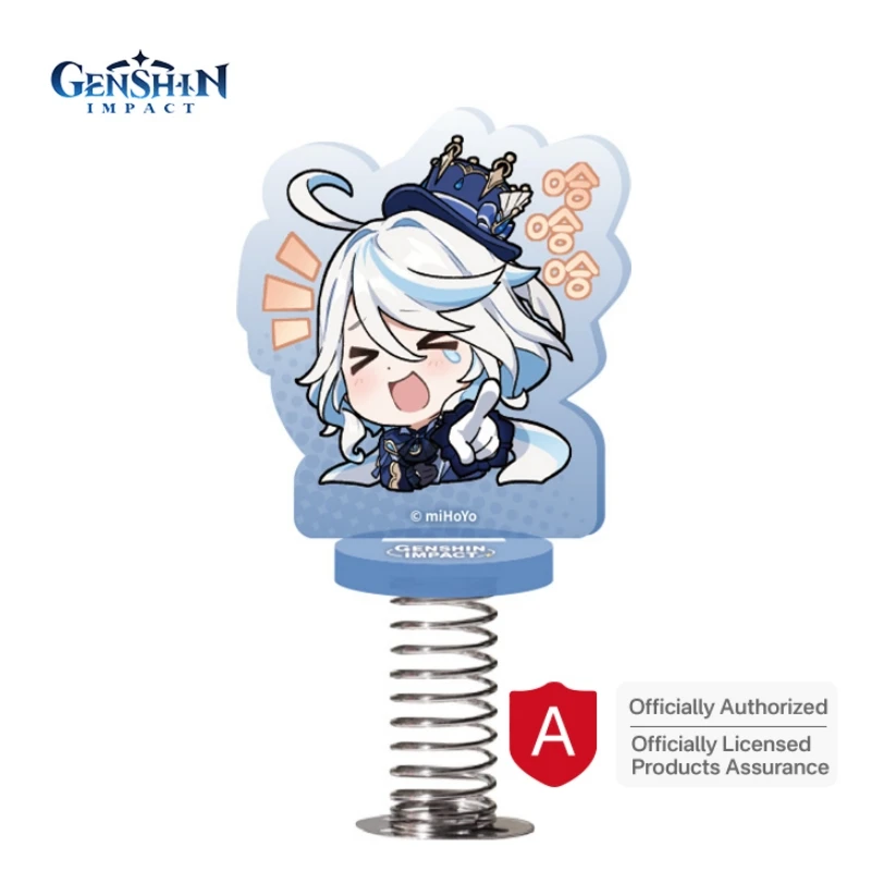 Genshin Impact Transparent Springy Stand Display Cartoon Standing Navia Mini Acrylic Standee For Home And Office Decoration