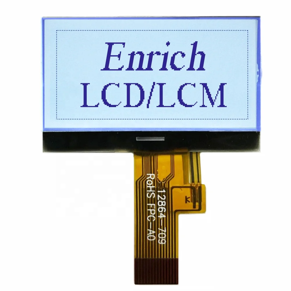 Nuclear radiation detector 2023 Shenzhen Enrich Custom Factory FSTN UC1701X COG FPC 128x64 Graphic display LCD Module