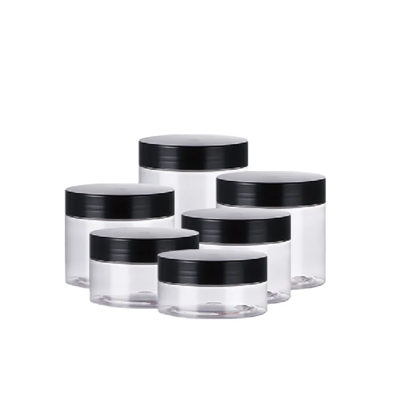 2024 100ml 200ml 250ml 300ml 500ml 4oz 8oz Empty Clear Body Butter Jars Plastic Jar Container For Cosmetic Packaging