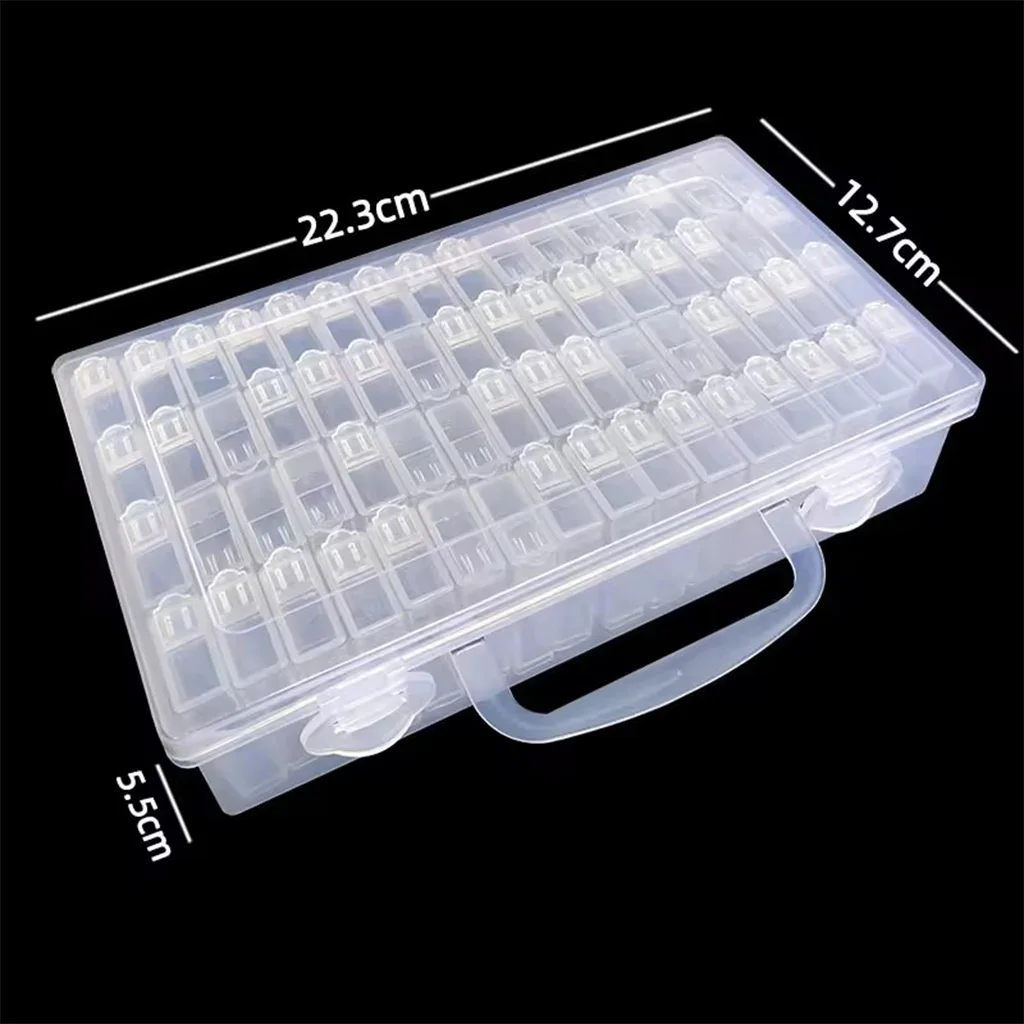 Wholesale hot selling custom cheap 12 24 42 64 Slots plastic jewelry DIY diamond painting beads organiser storage box