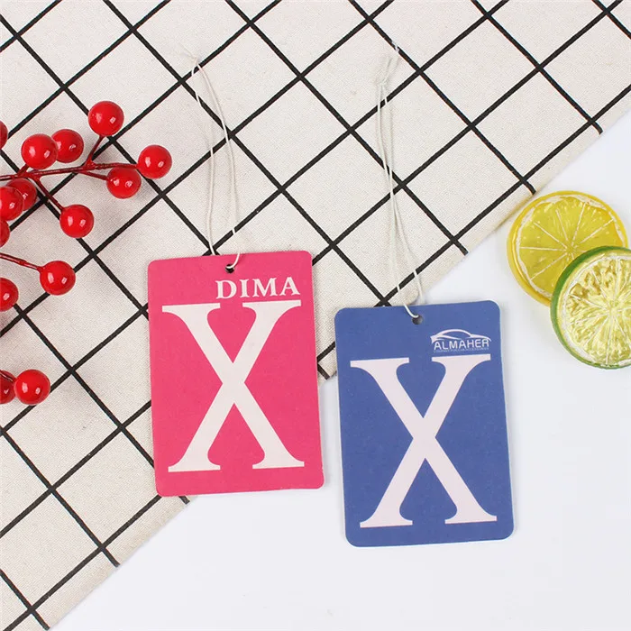 Custom design shape smells hanging perfume scent home aroma flower fragrance diffuser paper auto vehicle motor car air freshener