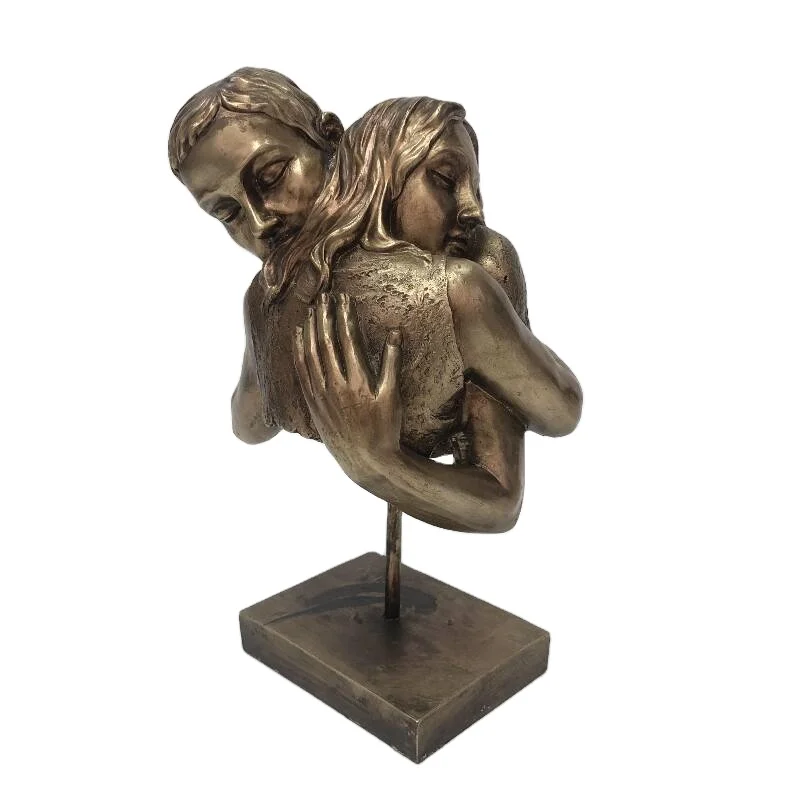 Artistic Creative Figure Sculpture Couples Ornaments Bronze Figurine Person Home Decoration Resin Crafts