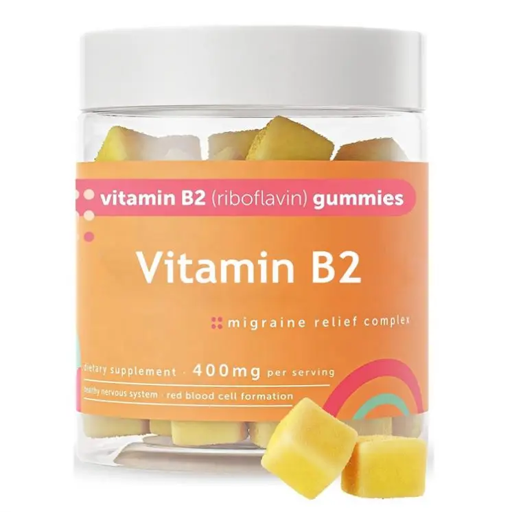 Wholesale OEM Vegan Vitamin B2 Gummies Riboflavin (Vitamin b2) 400mg Gummy Immunity Booster