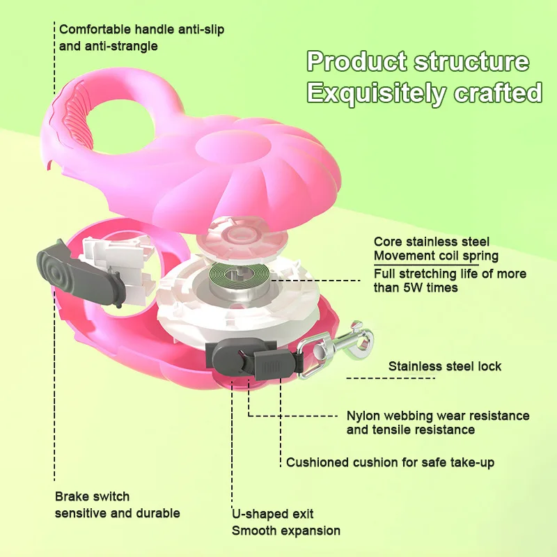 Dog Collar ABS Thickening Luminous Outdoor Multifunctional Retractable Pet Cat Tractor Leash Dogs Accessories Pet Traction Rope