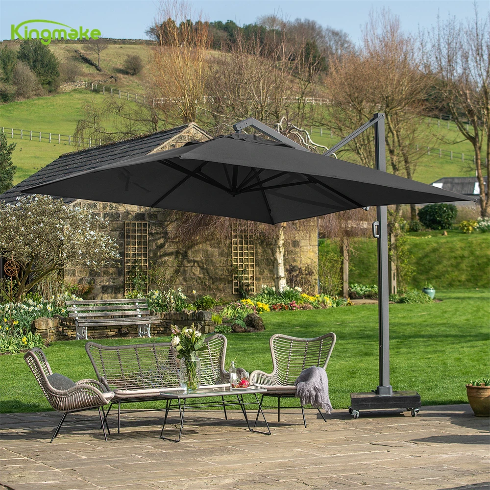 New Arrival Cafe 4*3m High End Commercial Sun Umbrella High Quality Outdoor Garden Beach Large Umbrella