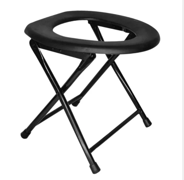 Folding Commode Portable Toilet Seat - Porta Potty and Commode Chair - Comfort Chair Perfect for Camping, Hiking, Trips,