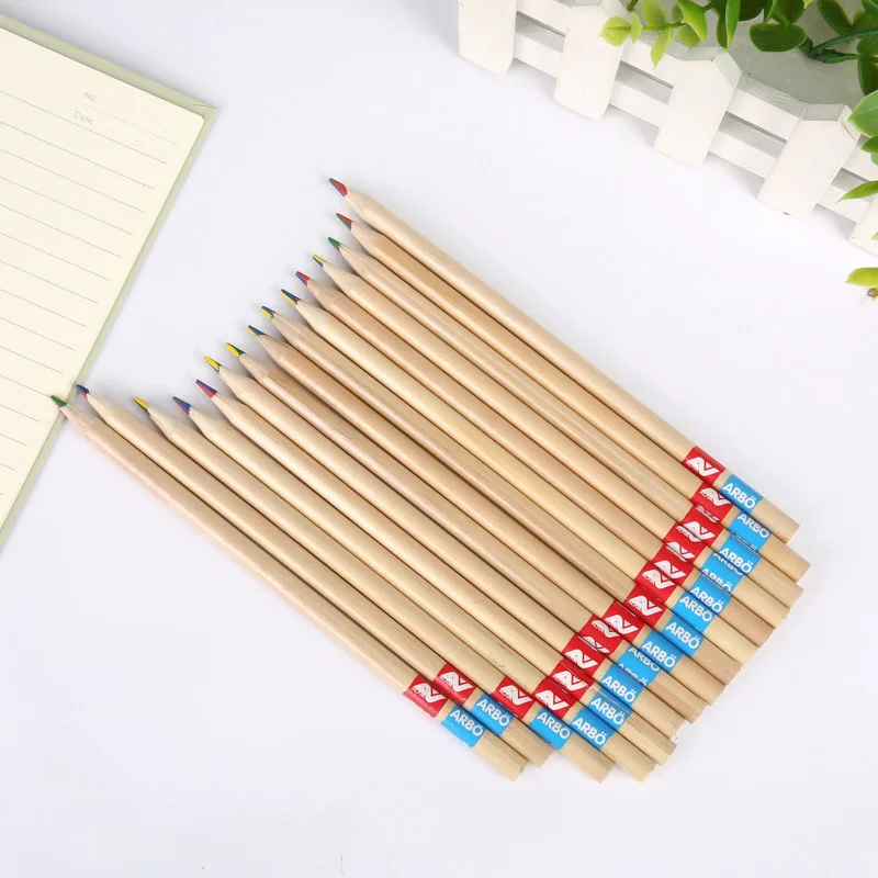 4 Color in 1 Color Lead Pencil Crayons,Rainbow Custom Logo Color Pencil