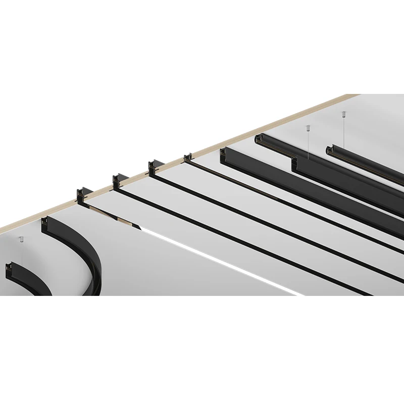 OEM Magnetic Track Rail Light 48V Spot Security Magnet Track Rail Grille Light Power Track System Magnetic Light LED