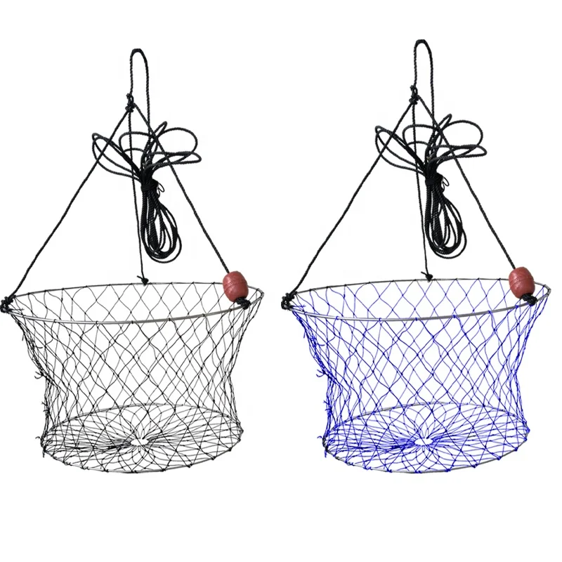 Stock for Portable fishing net with PE rope fishing float lobster trap multiple size fish trap for outdoor sports