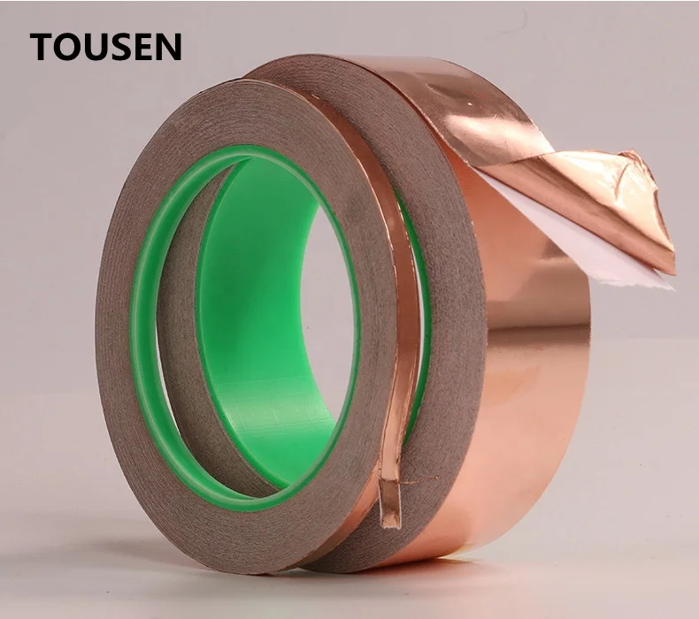 High temperature roll sheets conductive adhesive flakes strip shielding resistance Insulation Tape pure Copper foil tape roll