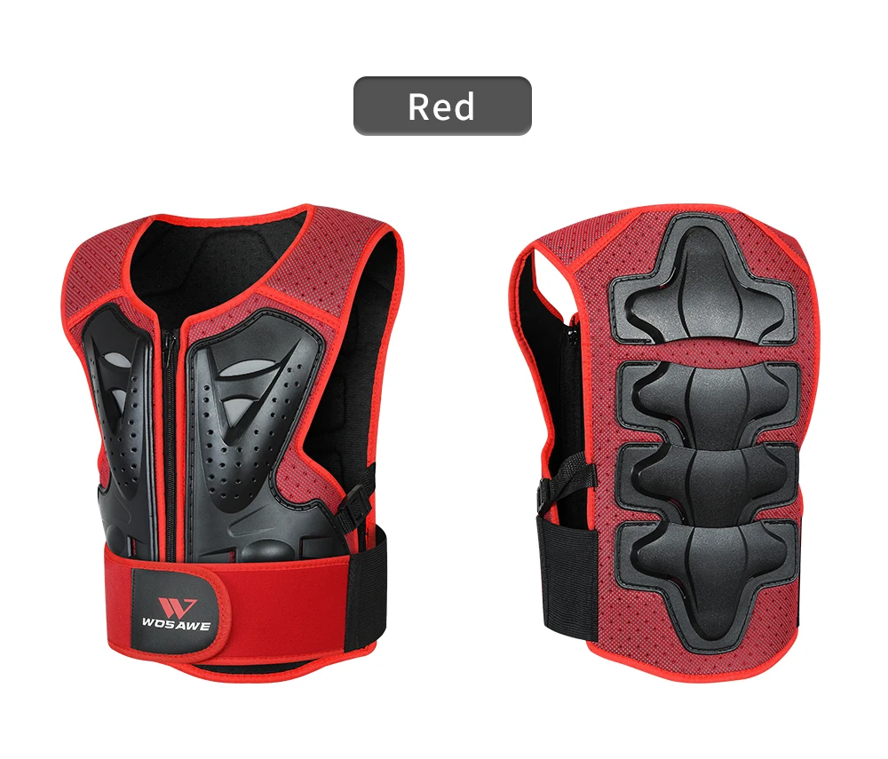 WOSAWE Kids Chest Spine Protector Protective Guard Vest Motorcycle Jacket Child Armor Gear Motocross Full Body Protector Vest