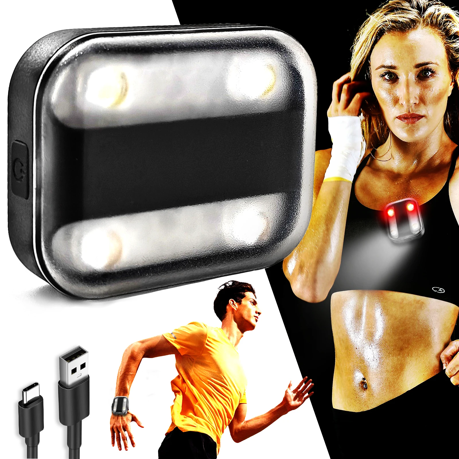 UMIONE Multi-function USB Flashlight Reflective Clip on Led Light with Different Modes