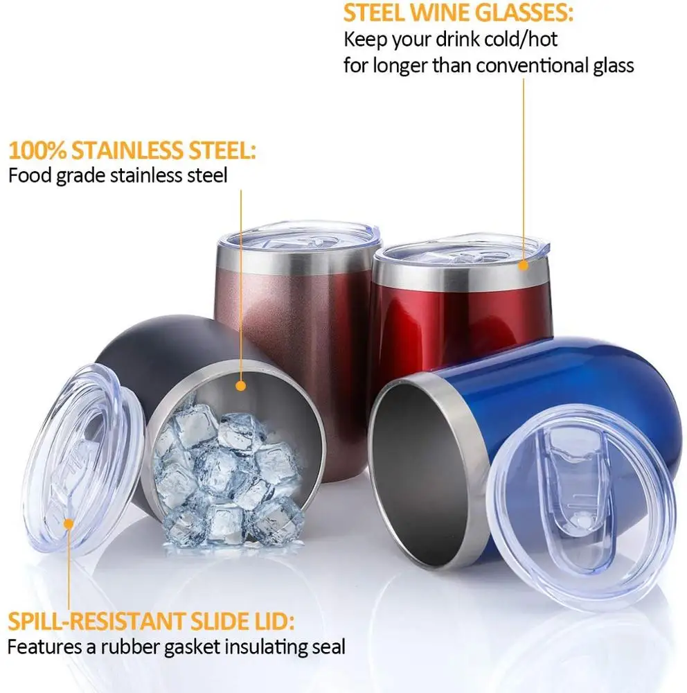 8oz 12oz Amazon Walmart BPA Free  Tumbler Insulated Glass Cups In Bulk for Home Office School