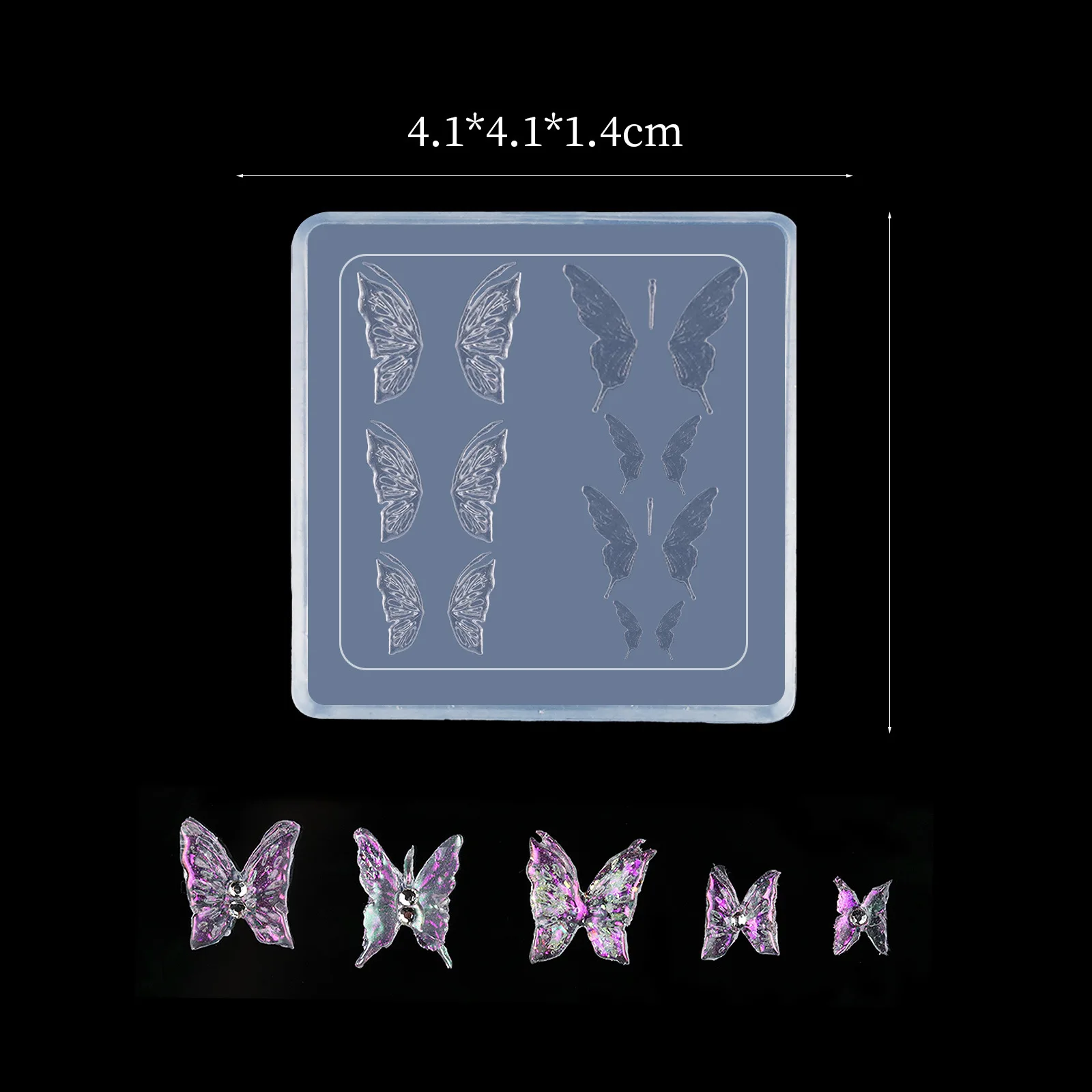 New Stock Arrival Small Head Stamper Jelly Clear Nail Stampers Transparent Nail Art Silicone Mold French Lace Stamping Kit