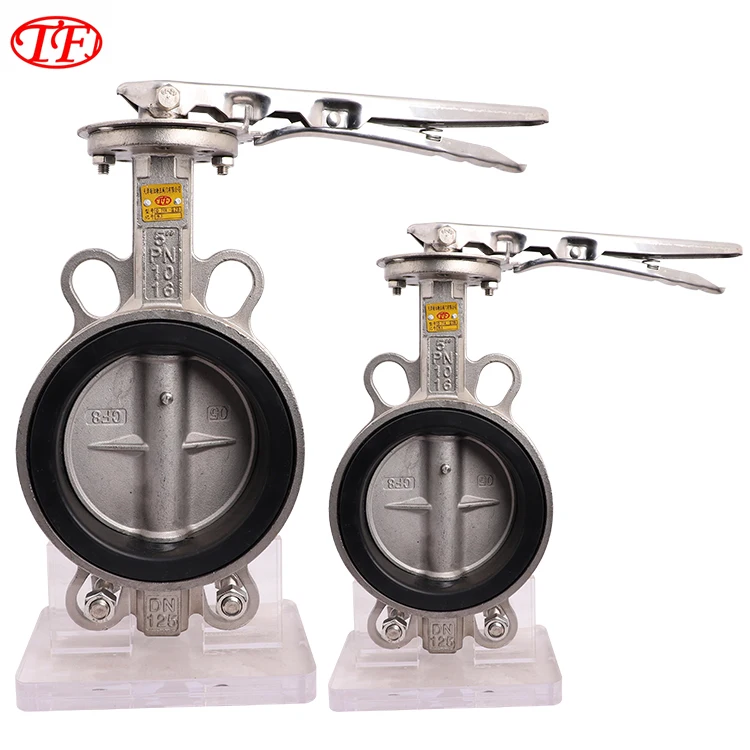 TF DN100 из нержавеющей стали клапан-бабочка Универсальный PTFE и виниловый с прочным зажимом