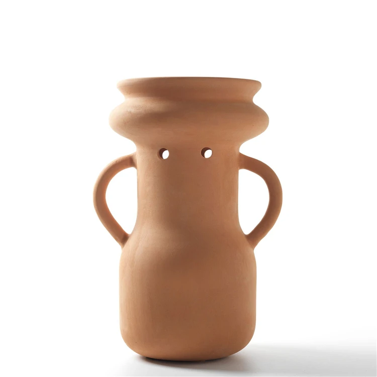 Hot selling matte clay terracotta flower vase wedding table top decor nordic ceramic flower vases for home decor