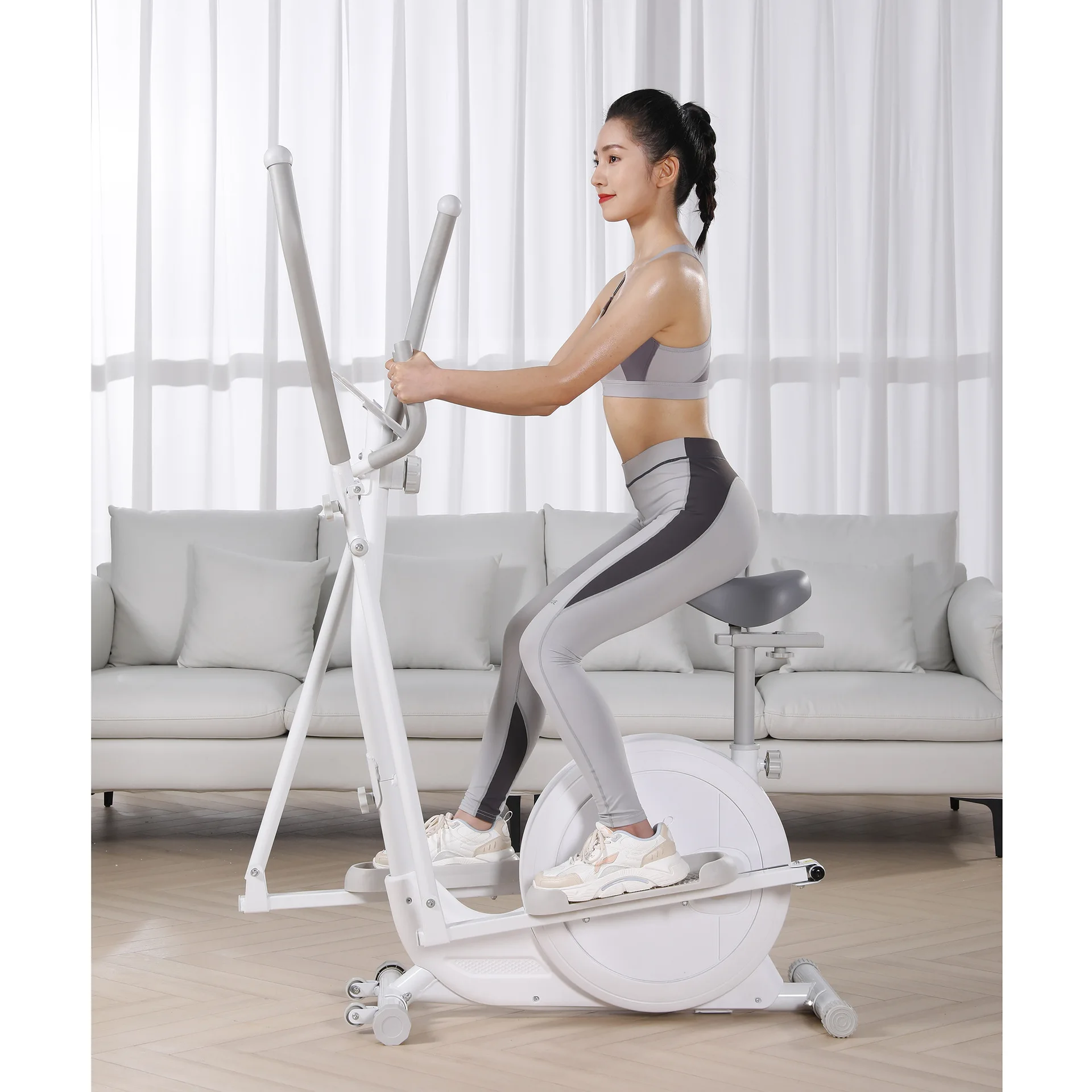 Factory Price Body building magnetic elliptical trainer cross trainer with seat walking machine