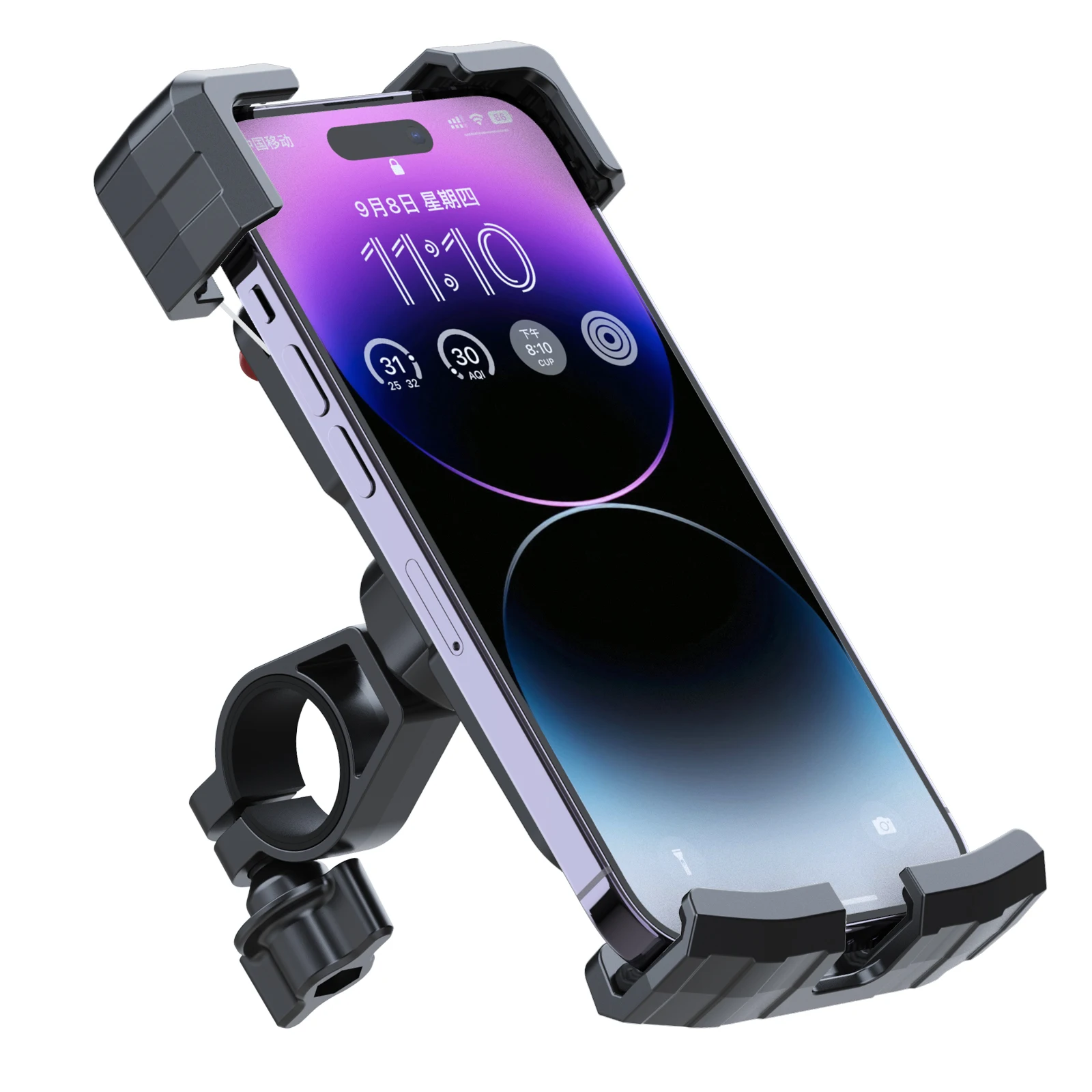 Motorcycle Phone Mount 2023 Sturdy Bike Phone Holder Handlebar Universal Mobile Phone Holder For Bicycle Motorcycle Accessories