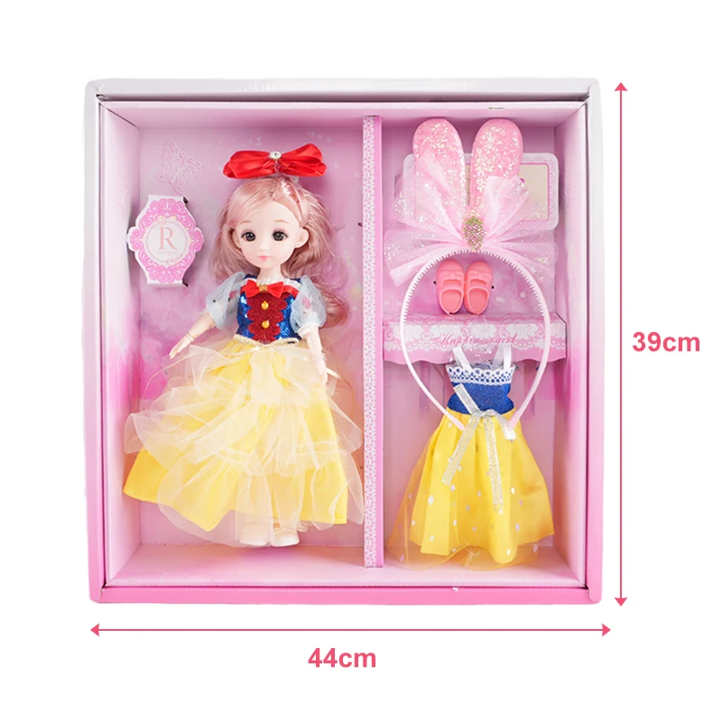 Professional High Cost-Effective Set of Plastic Kids BJD Dolls Cartoon Princess Toys with Accessories Gifts for Babies Toddlers