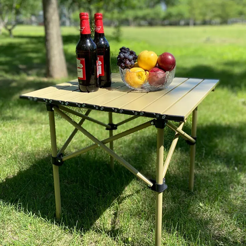 Wholesale Custom Logo Iron Camping Dining Grill Folding Table Portable Egg Roll Table Picnic Outdoor Folding Camping Table