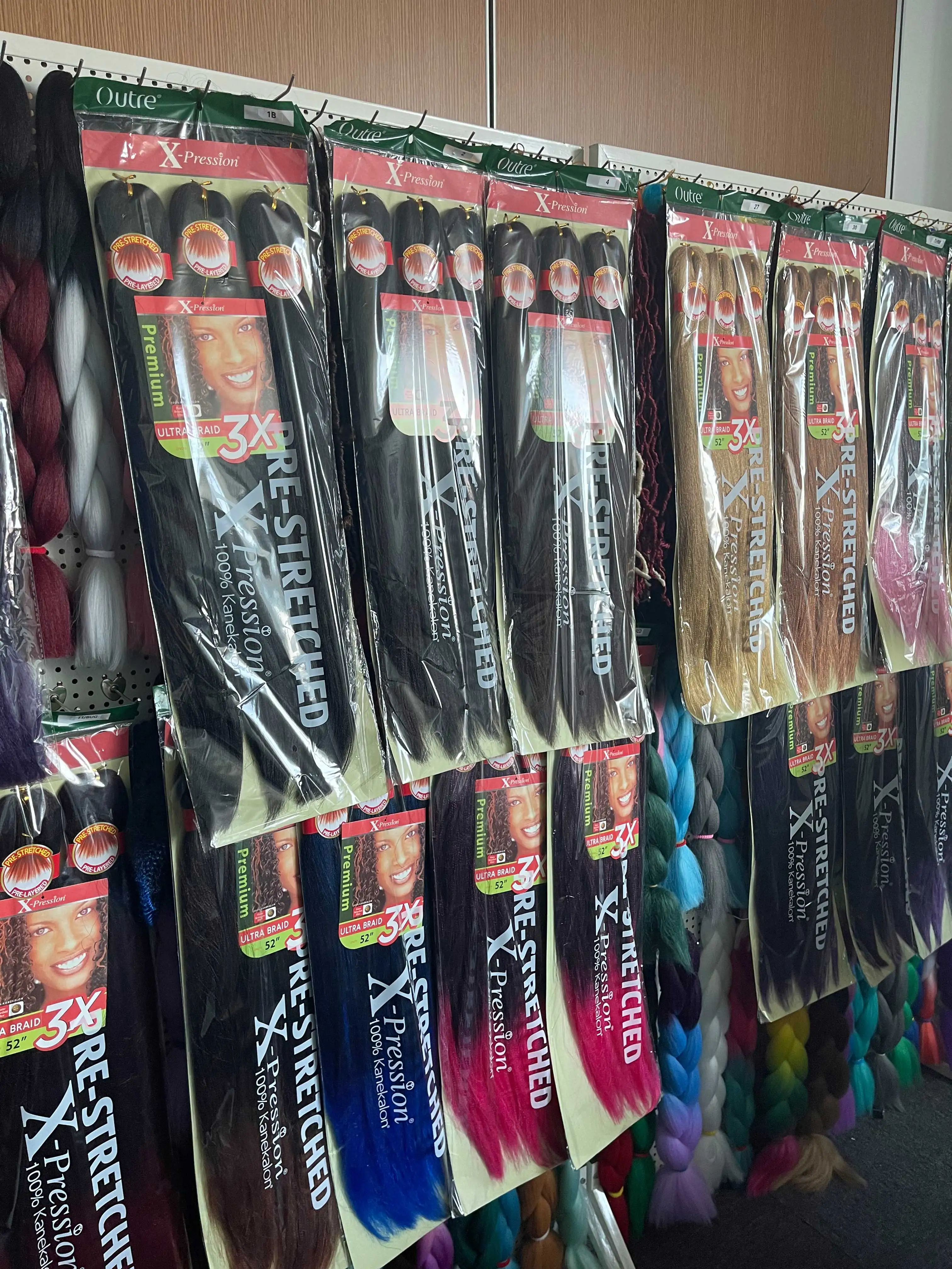 Wholesale Pre Stretch Braiding Hair Extension Synthetic Yaki Ombre Pre Prestrech Hair Ez Braids Pre Stretched Braiding Hair