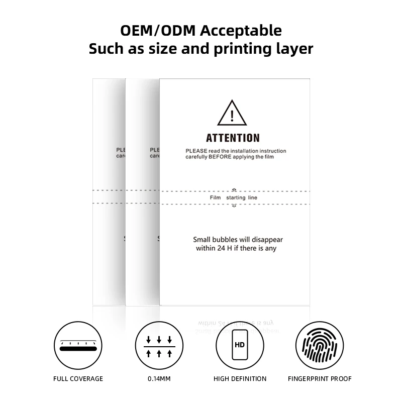 HD Matt Anti-blue Anti-purple Light Super Self-repair Screen Protective Tph Tpu Hyfrogel FIlm Cell Phone Screen Protector Sheet