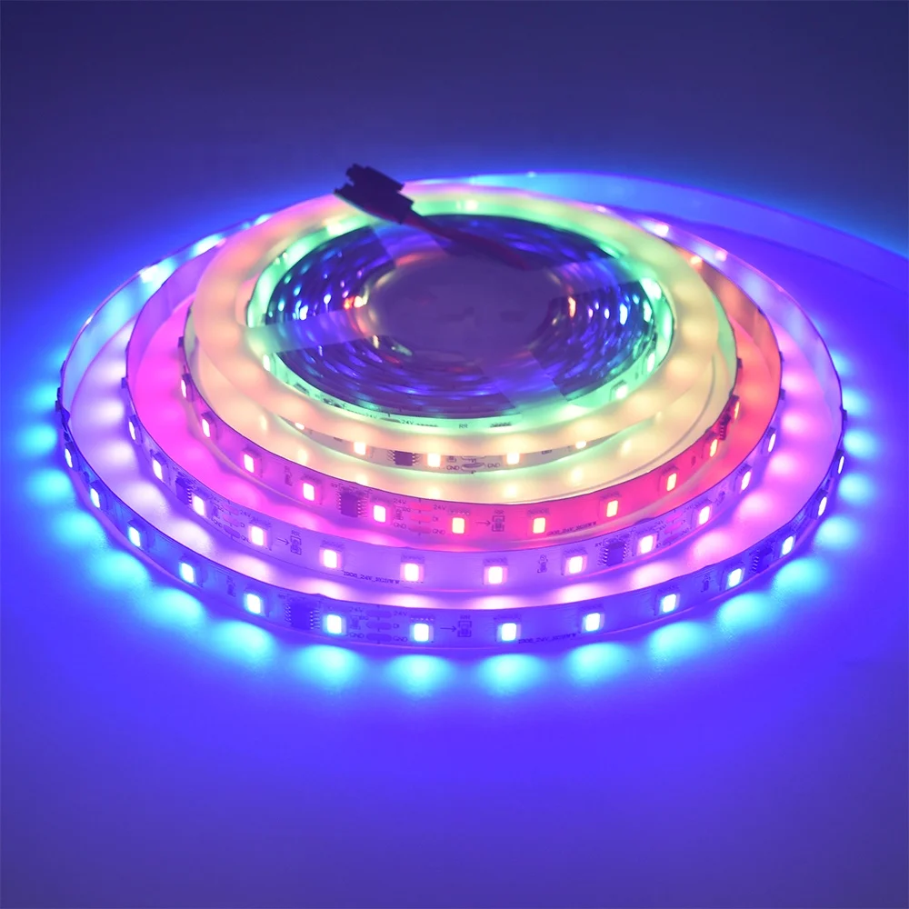 RGBCCT Addressable LED Strip Light DC24V 23W 60Leds/m 10Pixels/m SMD5050 IC FW1906 Dream Color Digital Led Stripe