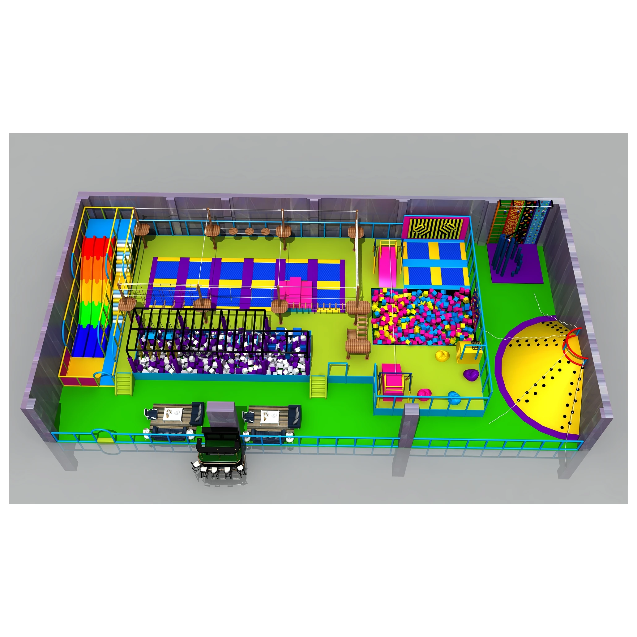 Maidele Adult Toddler Children Home Soft Play Colorful Modern Soft Comfortable Park Amusement Indoor Playground for Toddler