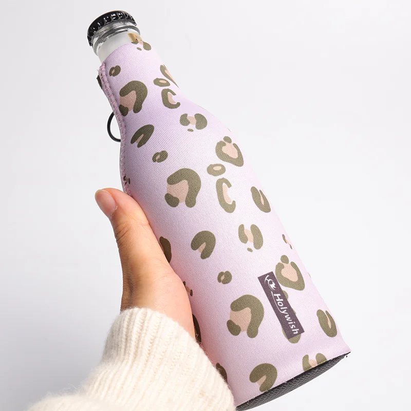 Custom Plain Blank Orange Neoprene 16oz Logo Print Beer Bottle Can Cooler Sleeve